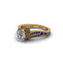 Sapphire 14K Gold Pave Engagement Ring - Magnolia No. 61 image 3