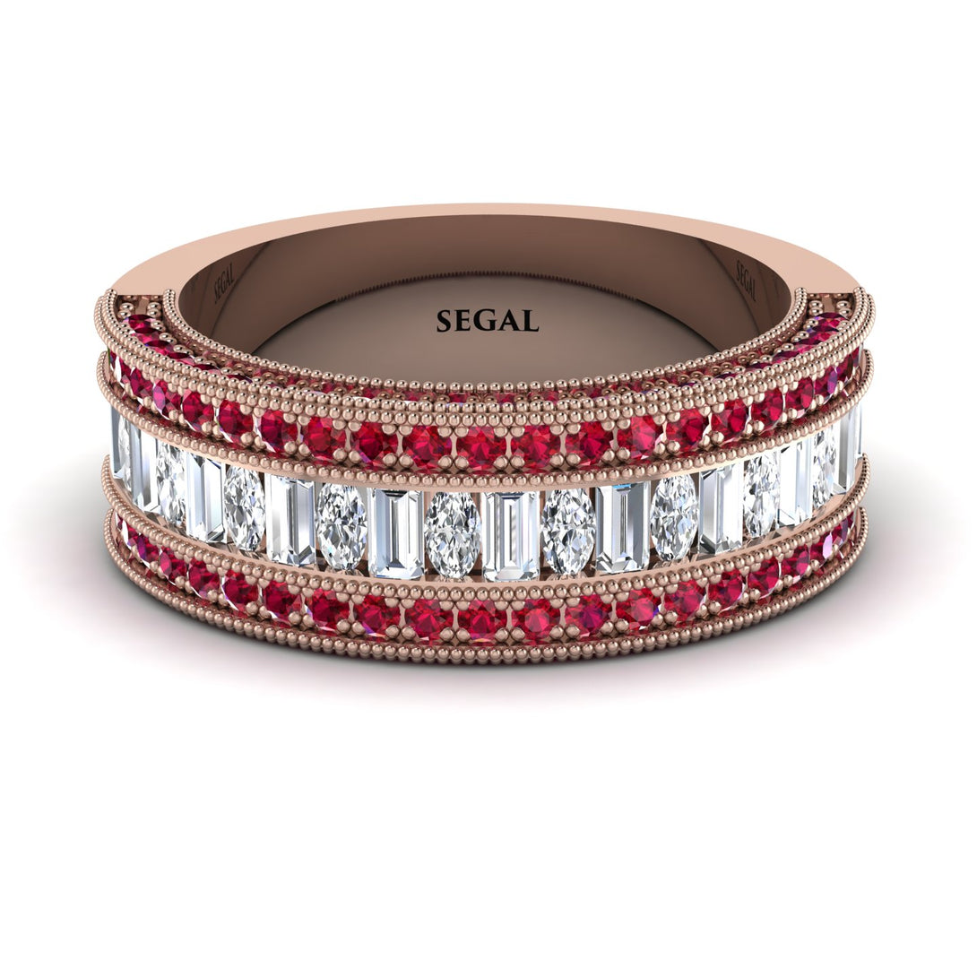 Diamond 14K Gold Pave Wedding Band - Mikayla No. 47