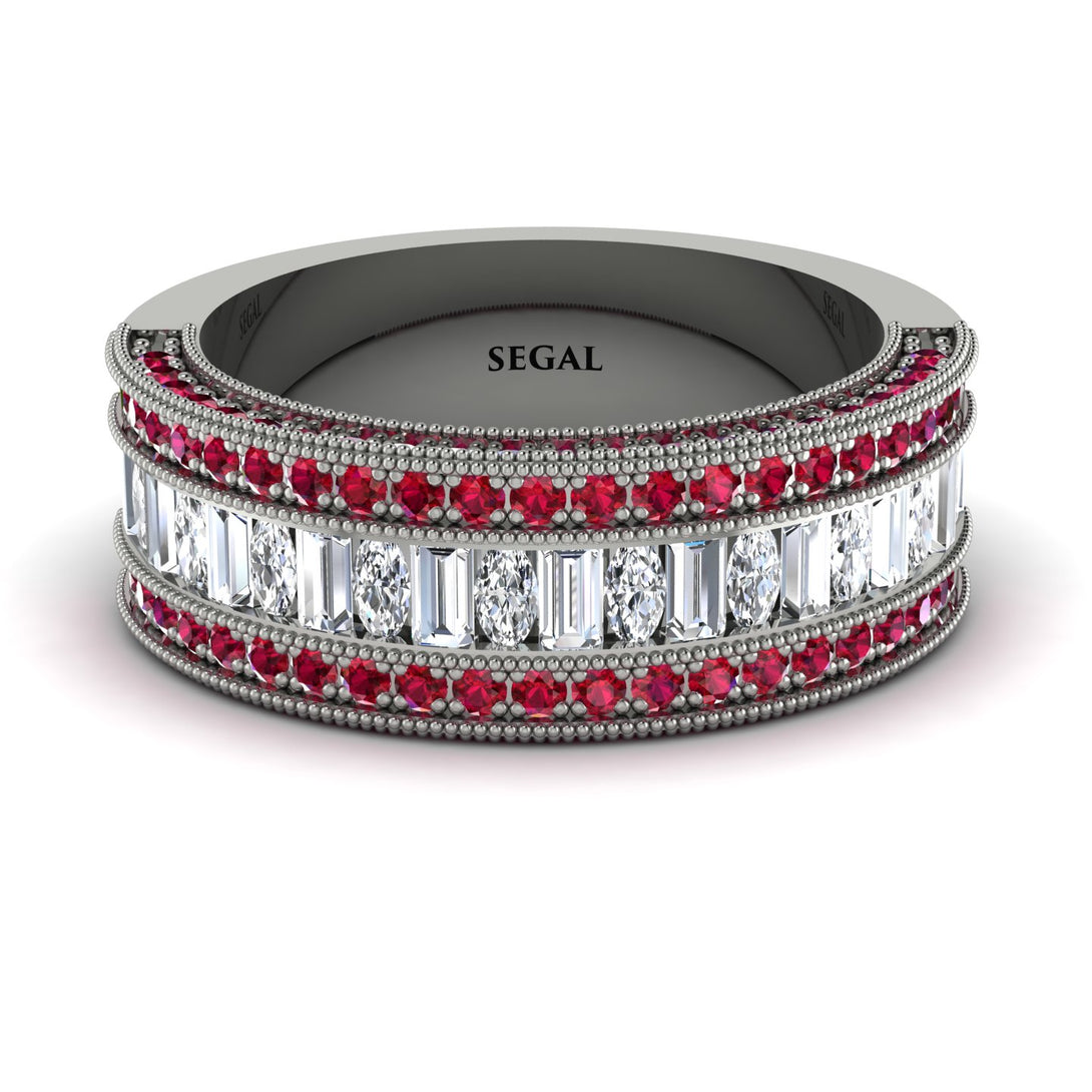 Diamond 14K Gold Pave Wedding Band - Mikayla No. 48