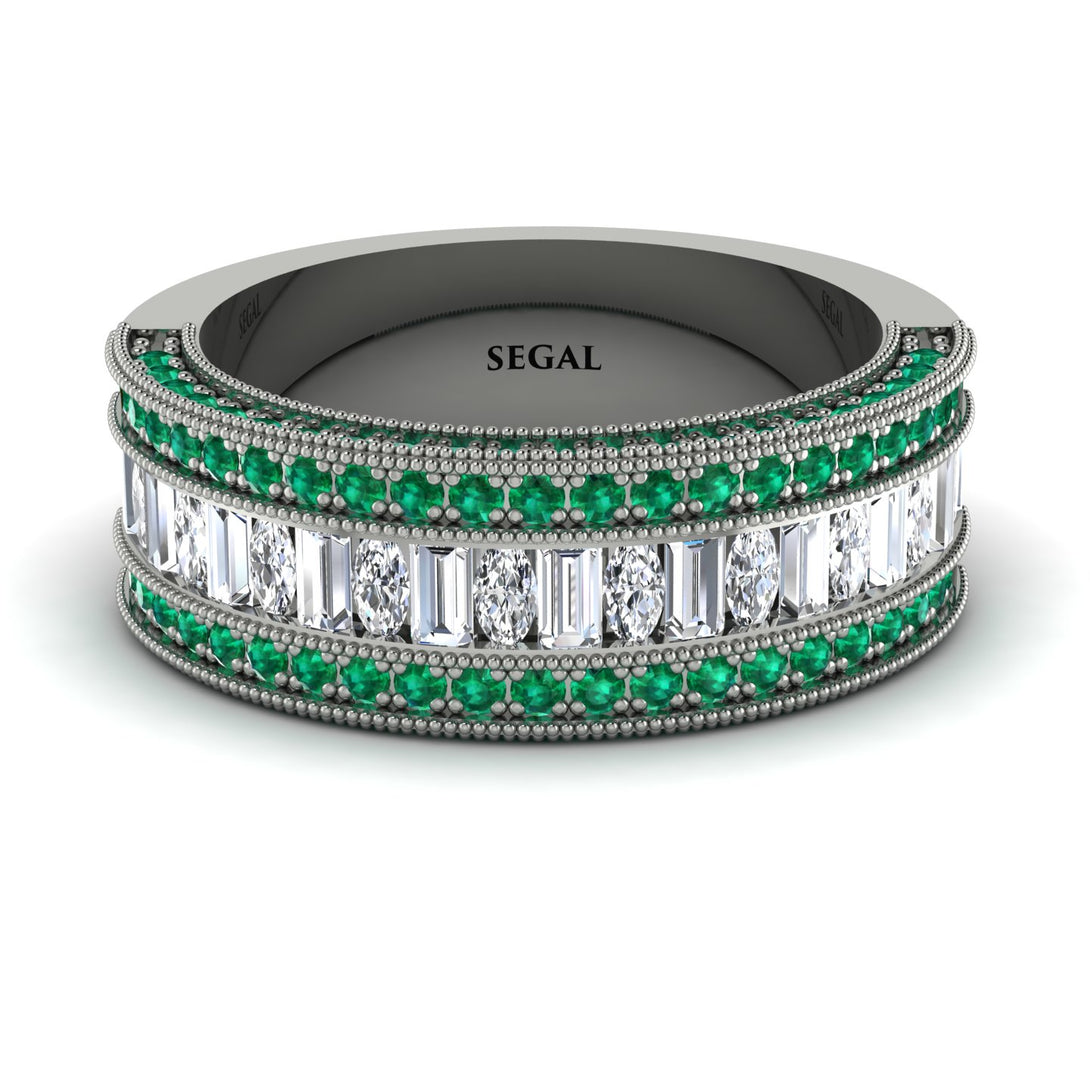 Diamond 14K Gold Pave Wedding Band - Mikayla No. 18