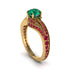 Ruby 14K Gold Pave Engagement Ring - Magnolia No. 49 image 1