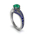 Sapphire 14K Gold Pave Engagement Ring - Magnolia No. 66 image 1