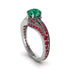 Ruby 14K Gold Pave Engagement Ring - Magnolia No. 51 image 1