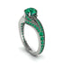 Emerald 14K Gold Pave Engagement Ring - Magnolia No. 21 image 1