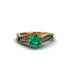 Sapphire 14K Gold Pave Engagement Ring - Magnolia No. 64 image 2