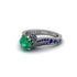 Sapphire 14K Gold Pave Engagement Ring - Magnolia No. 66 image 3