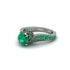 Emerald 14K Gold Pave Engagement Ring - Magnolia No. 21 image 3