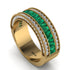 Emerald 14K Gold Pave Wedding Band - Mikayla No. 4 image 2