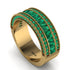 Emerald 14K Gold Pave Wedding Band - Mikayla No. 19 image 2