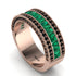 Emerald 14K Gold Pave Wedding Band - Mikayla No. 35 image 2