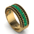 Emerald 14K Gold Pave Wedding Band - Mikayla No. 34 image 2