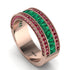 Emerald 14K Gold Pave Wedding Band - Mikayla No. 50 image 2