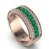 Emerald 14K Gold Pave Wedding Band - Mikayla No. 5 image 2