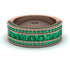 Emerald 14K Gold Pave Wedding Band - Mikayla No. 20 image 1