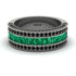 Emerald 14K Gold Pave Wedding Band - Mikayla No. 36 image 1