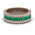 Emerald 14K Gold Pave Wedding Band - Mikayla No. 5 image 1