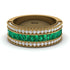 Emerald 14K Gold Pave Wedding Band - Mikayla No. 4 image 1