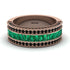 Emerald 14K Gold Pave Wedding Band - Mikayla No. 35 image 1