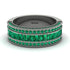 Emerald 14K Gold Pave Wedding Band - Mikayla No. 21 image 1