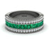 Emerald 14K Gold Pave Wedding Band - Mikayla No. 6 image 1