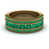 Emerald 14K Gold Pave Wedding Band - Mikayla No. 19 image 1