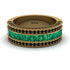 Emerald 14K Gold Pave Wedding Band - Mikayla No. 34 image 1