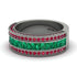 Emerald 14K Gold Pave Wedding Band - Mikayla No. 51 image 3