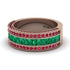 Emerald 14K Gold Pave Wedding Band - Mikayla No. 50 image 3