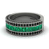 Emerald 14K Gold Pave Wedding Band - Mikayla No. 36 image 3