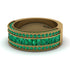 Emerald 14K Gold Pave Wedding Band - Mikayla No. 19 image 3