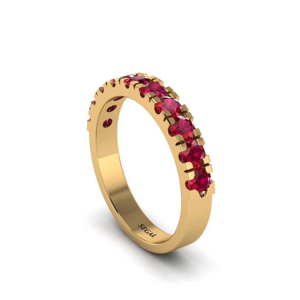 Ruby 14K Gold Eternity Wedding Ring - Alani No. 10