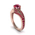 Ruby 14K Gold Pave Engagement Ring - Magnolia No. 56 image 1
