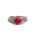 Diamond 14K Gold Pave Engagement Ring - Magnolia No. 11 image 2