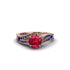 Sapphire 14K Gold Pave Engagement Ring - Magnolia No. 71 image 2