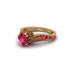 Ruby 14K Gold Pave Engagement Ring - Magnolia No. 55 image 3