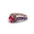 Sapphire 14K Gold Pave Engagement Ring - Magnolia No. 71 image 3