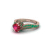Emerald 14K Gold Pave Engagement Ring - Magnolia No. 26 image 3