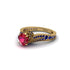 Sapphire 14K Gold Pave Engagement Ring - Magnolia No. 70 image 3