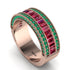 Ruby 14K Gold Pave Wedding Band - Mikayla No. 26 image 2