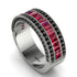 Ruby 14K Gold Pave Wedding Band - Mikayla No. 42 image 2