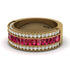 Ruby 14K Gold Pave Wedding Band - Mikayla No. 10 image 3