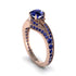 Sapphire 14K Gold Pave Engagement Ring - Magnolia No. 74 image 1