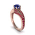 Ruby 14K Gold Pave Engagement Ring - Magnolia No. 59 image 1
