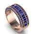 Sapphire 14K Gold Pave Wedding Band - Mikayla No. 74 image 1