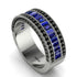 Sapphire 14K Gold Pave Wedding Band - Mikayla No. 45 image 2