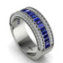 Sapphire 14K Gold Pave Wedding Band - Mikayla No. 15 image 2