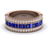 Sapphire 14K Gold Pave Wedding Band - Mikayla No. 14 image 1