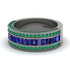 Sapphire 14K Gold Pave Wedding Band - Mikayla No. 30 image 3