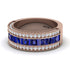 Sapphire 14K Gold Pave Wedding Band - Mikayla No. 14 image 3