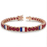 Ruby Tennis Bracelet with France Flag no. 11 image 2